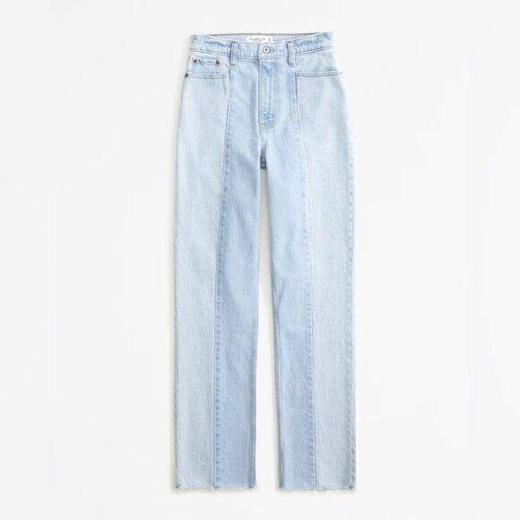 Abercrombie The Ankle Straight Ultra High Rise Curve Love - Picture 1 of 9